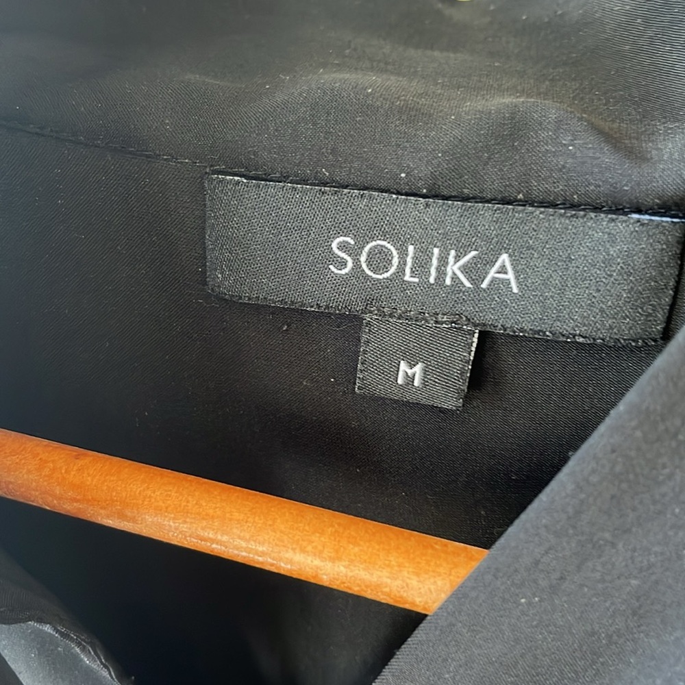 Solika Black Bow Neck Dress - Picture 2 of 4